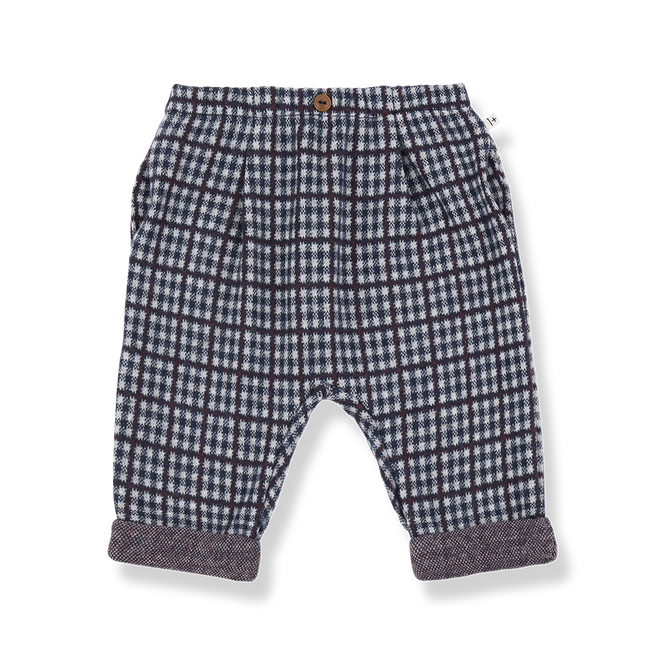 Simon Plaid Pant - Dark Blue