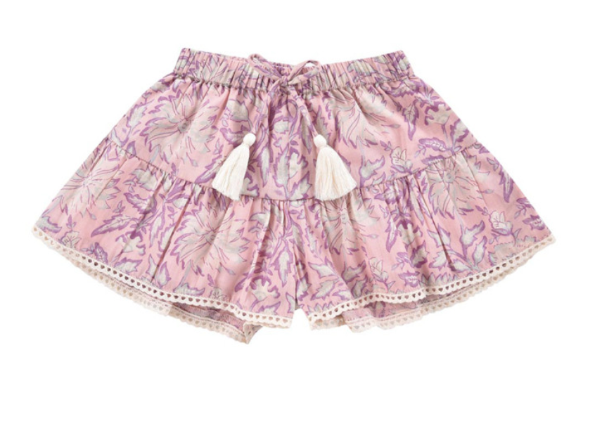 Alambra Shorts - Pink Daisy Garden