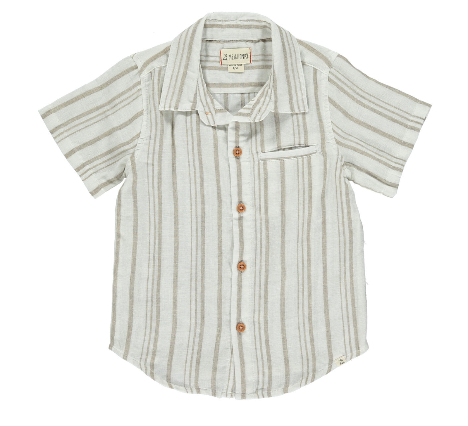 Cream / Beige Stripe Woven Shirt