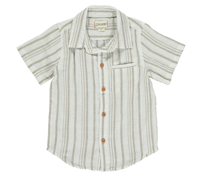 Cream / Beige Stripe Woven Shirt