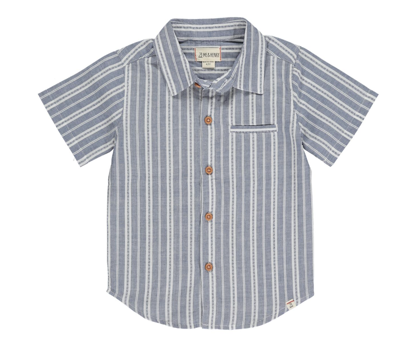 Blue / White Striped Woven Shirt