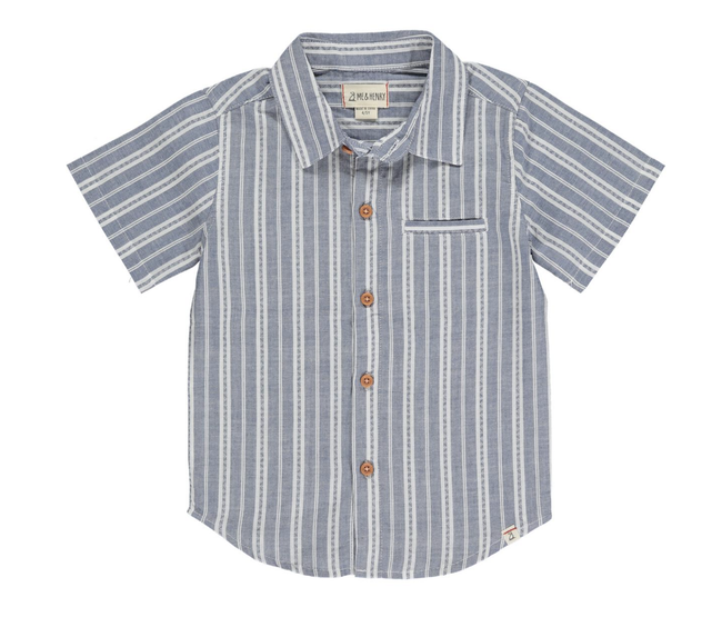 Blue / White Striped Woven Shirt