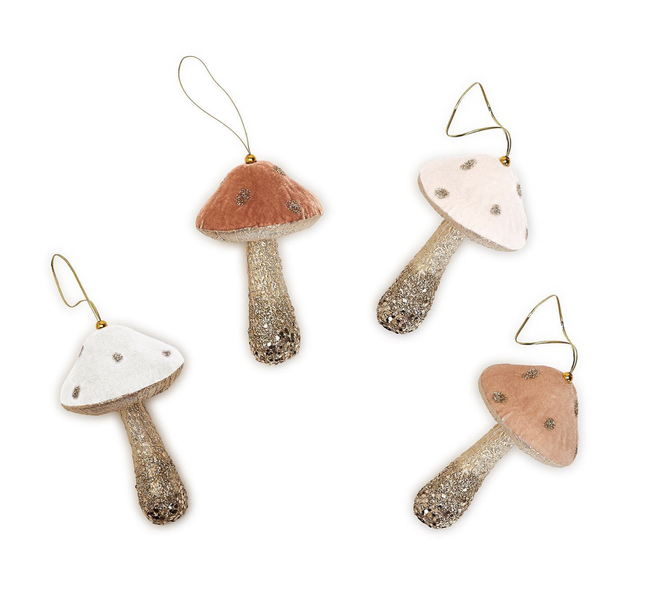 Glitter Mushroom Ornament