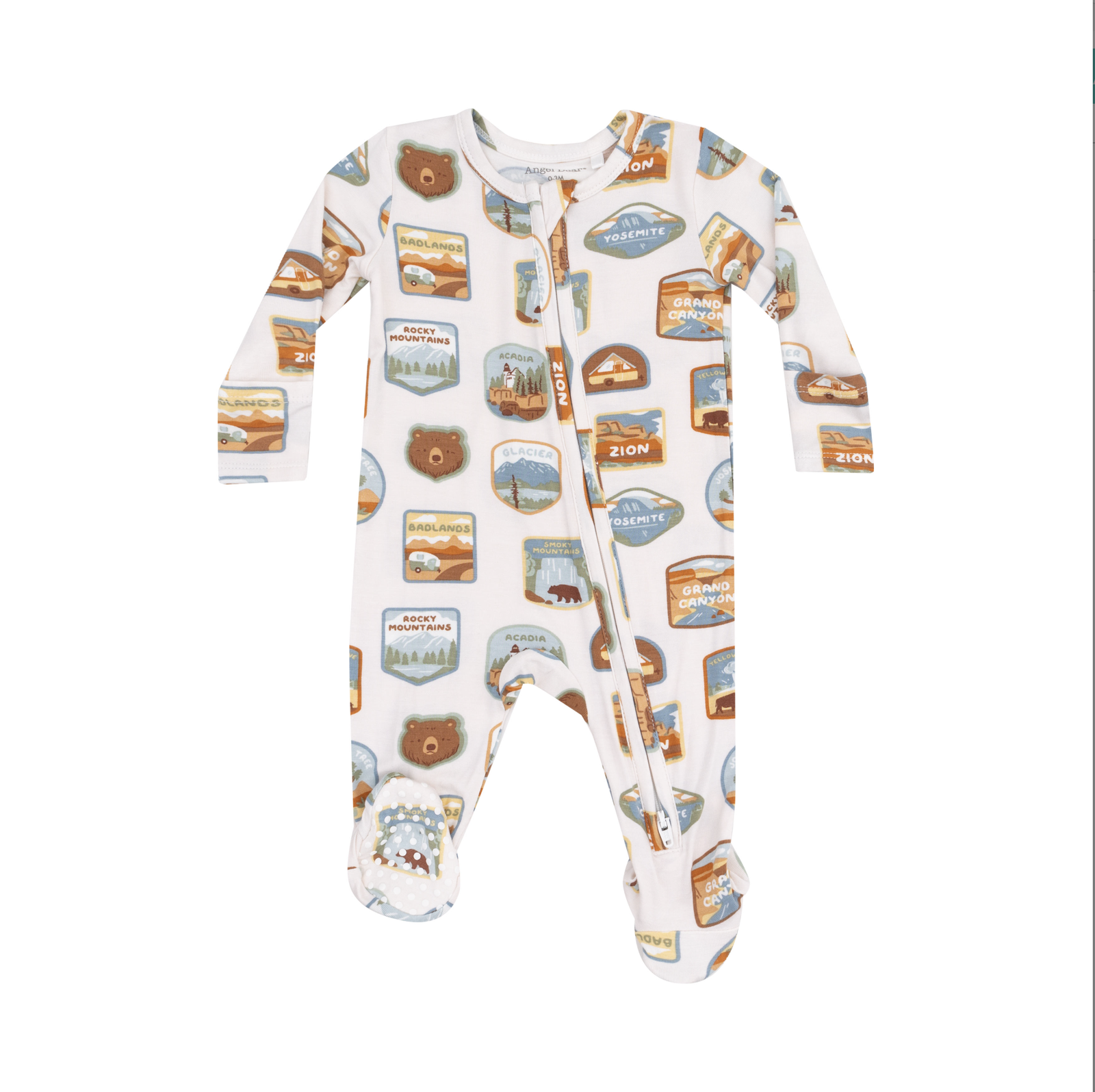 National Parks Patches 2 Way Zipper Footie