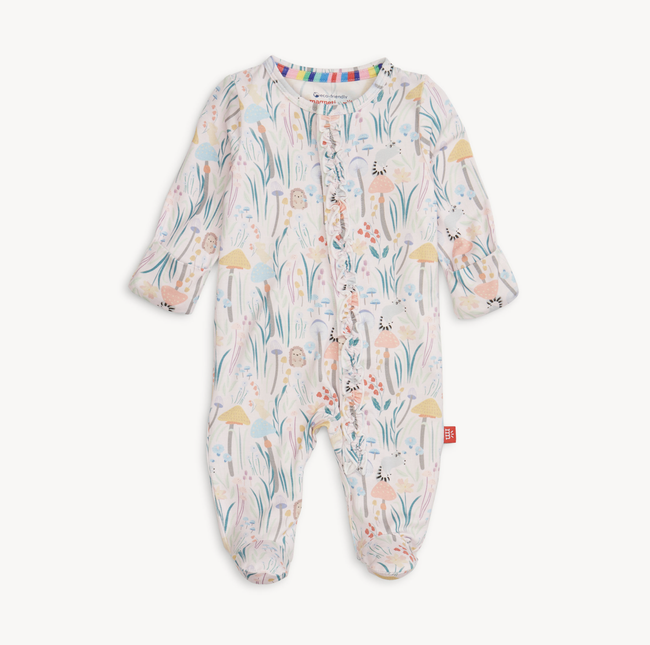 Shroom & Bloom Modal Footie W/Ruffles