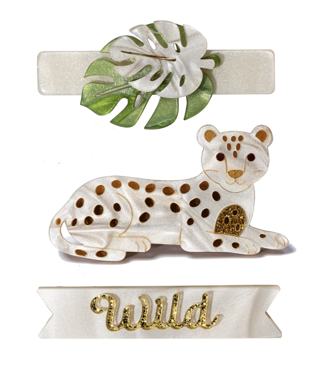 Wild Jungle Leopard Hair Clip Set