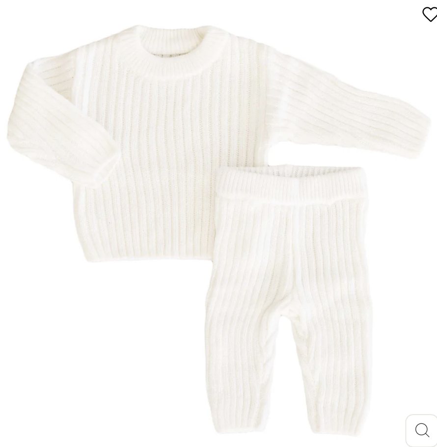 Knit Sweater & Pant Set- Dove