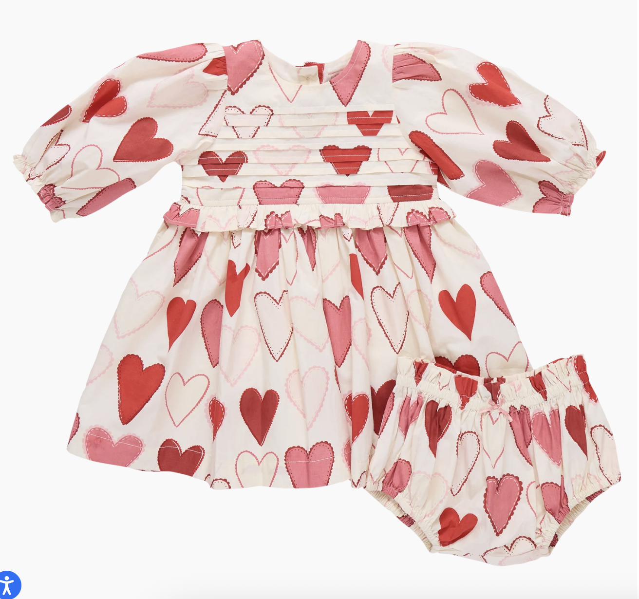 Baby Girls Renee Dress  Set- Gradient Hearts