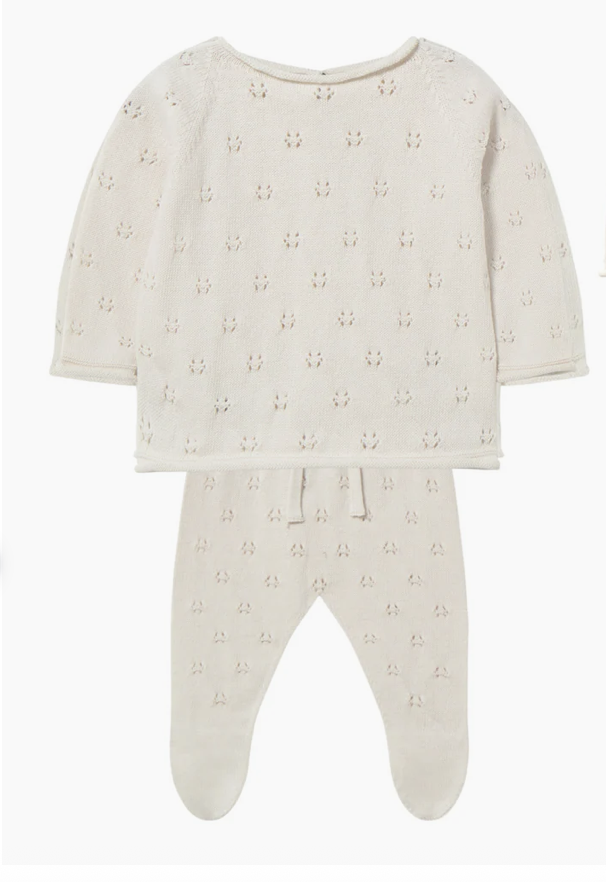 Patterned Knit Top and Footie