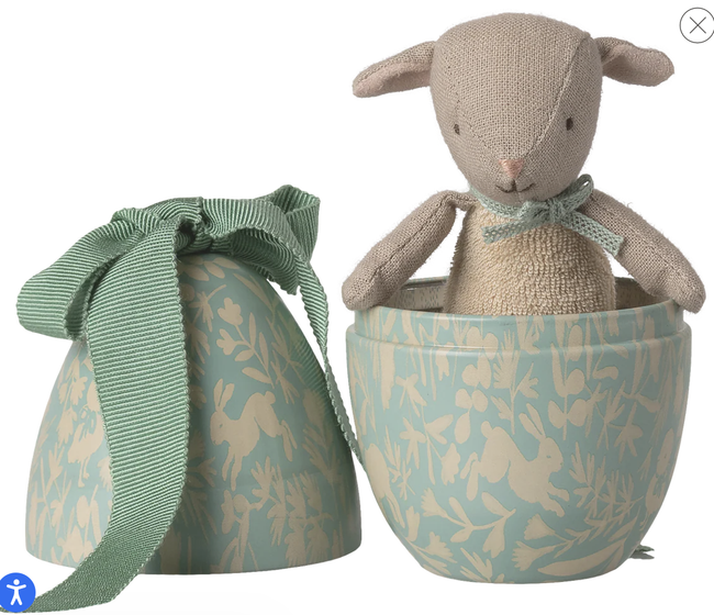 Easter Egg Micro Lamb- Dusty Mint