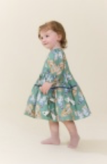 Baby Girl Maribelle Dress- Green Butterflies