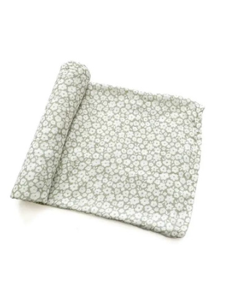 Bamboo Muslin Swaddle - Sage Floral