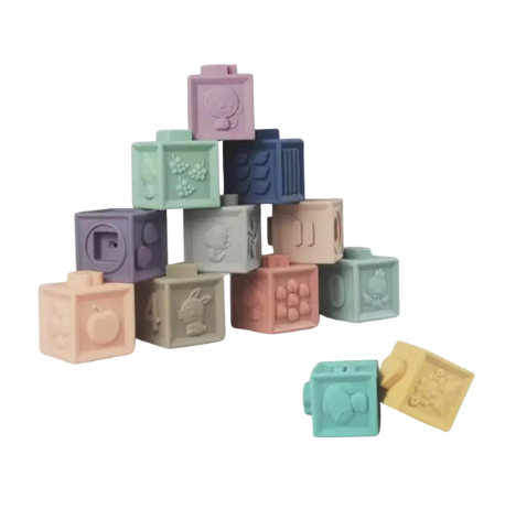 Silicone Building Blocks - Pastel