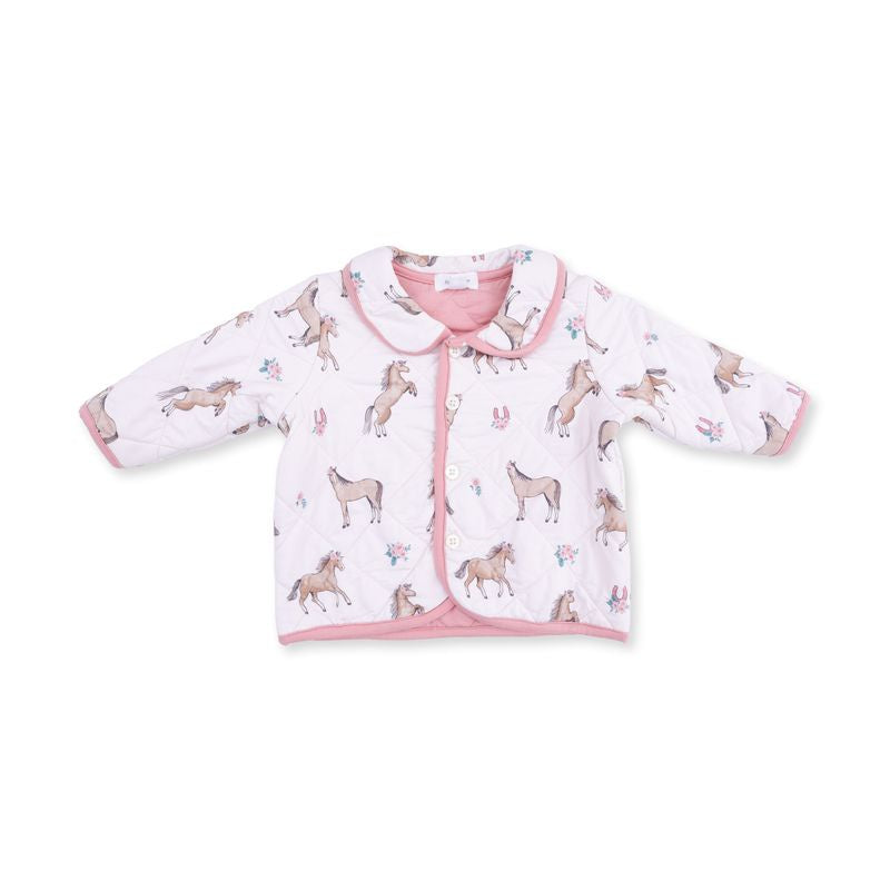 Quilted Jacket- I Love Horses