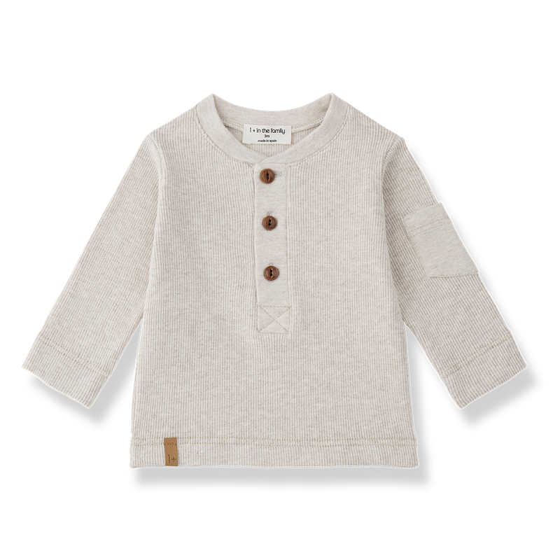 Cuneo Henley Tee- Rice