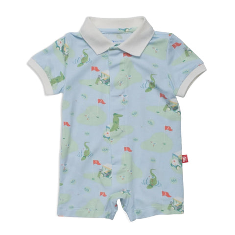 Forest Baby Velour Magnetic Footie