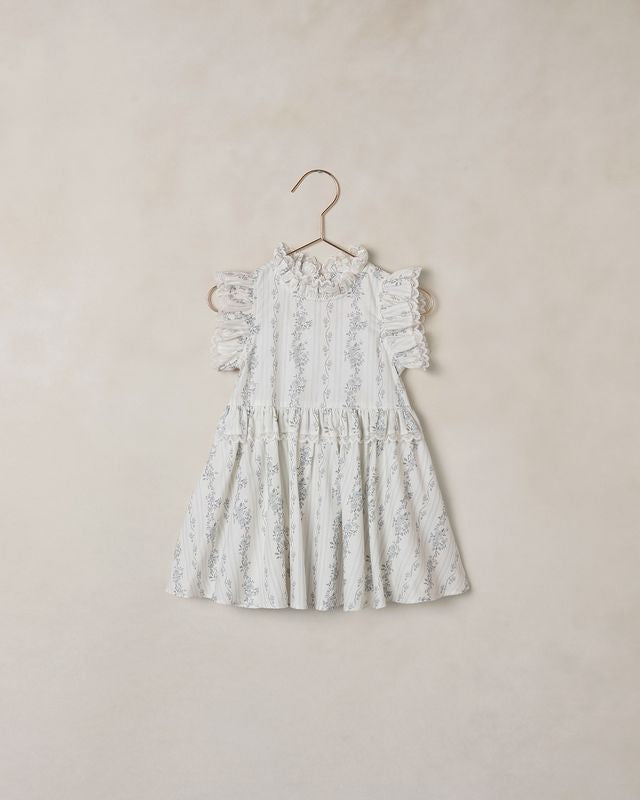 Alice Dress- French Floral Stripe