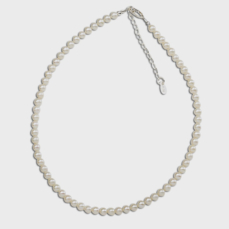 Zoey Sterling & Pearl Necklace