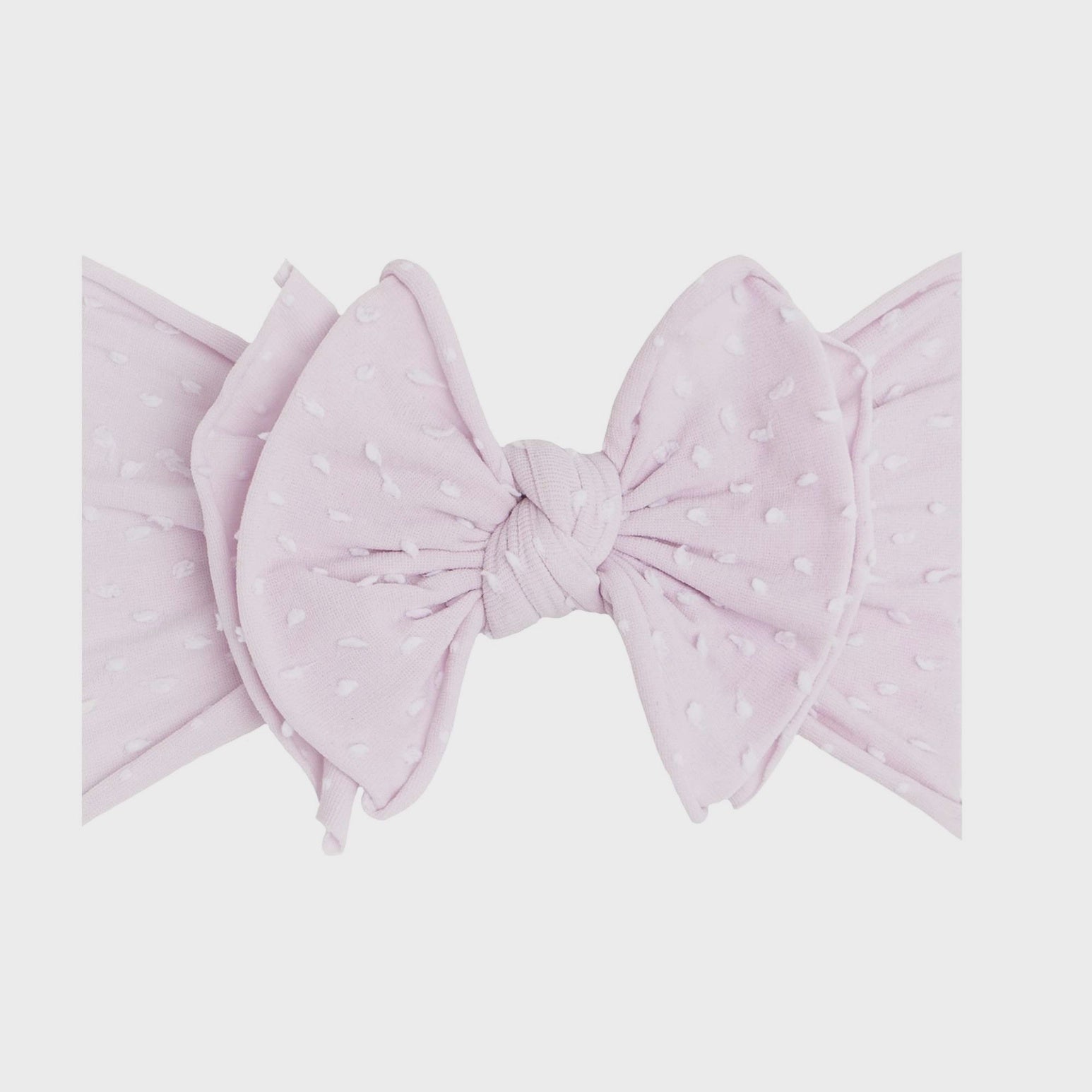 Shabby Dot Fab Nylon Bow- Thistle