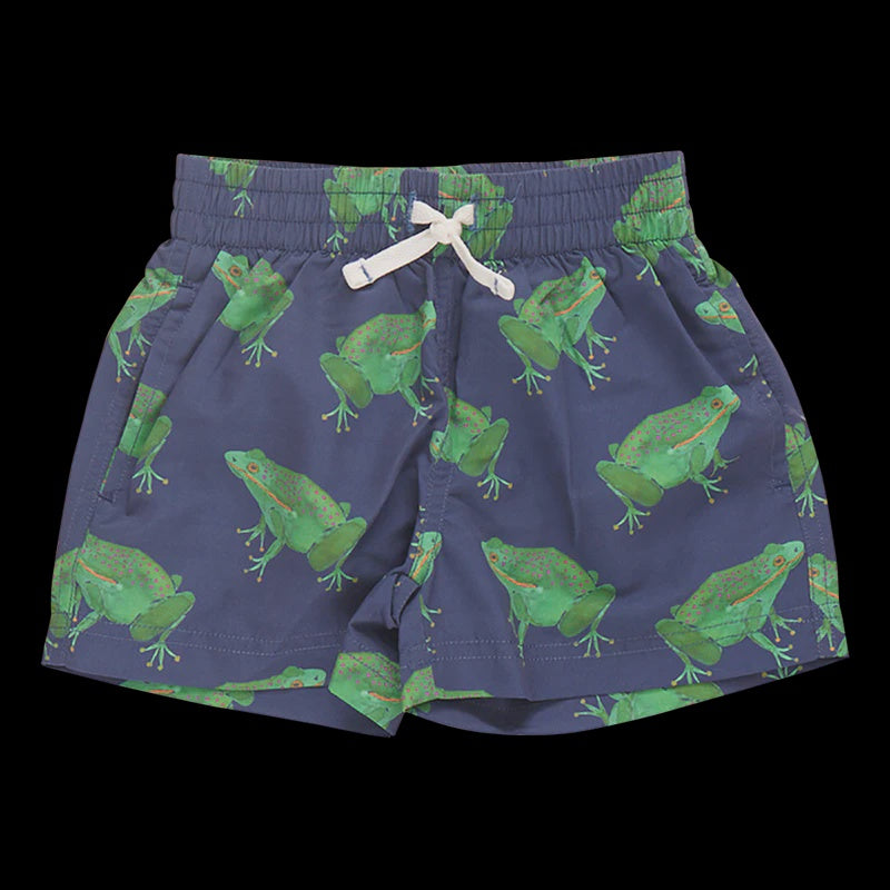 Baby Boys Swim Trunk - Navy Frogs