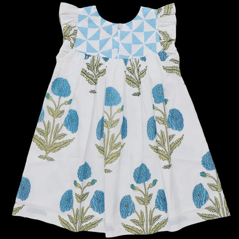 Girls Courtney Dress - Pink Bouqet Floral