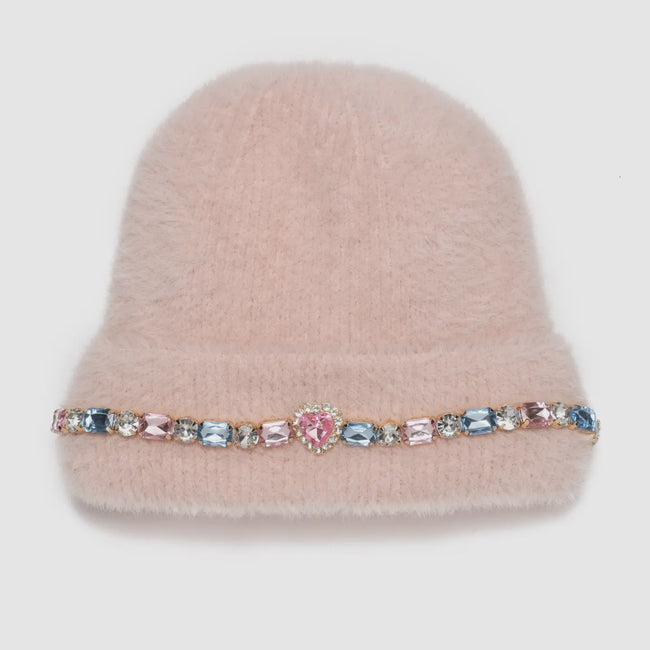 Cotton Candy Jeweled Beanie / 4-10Y