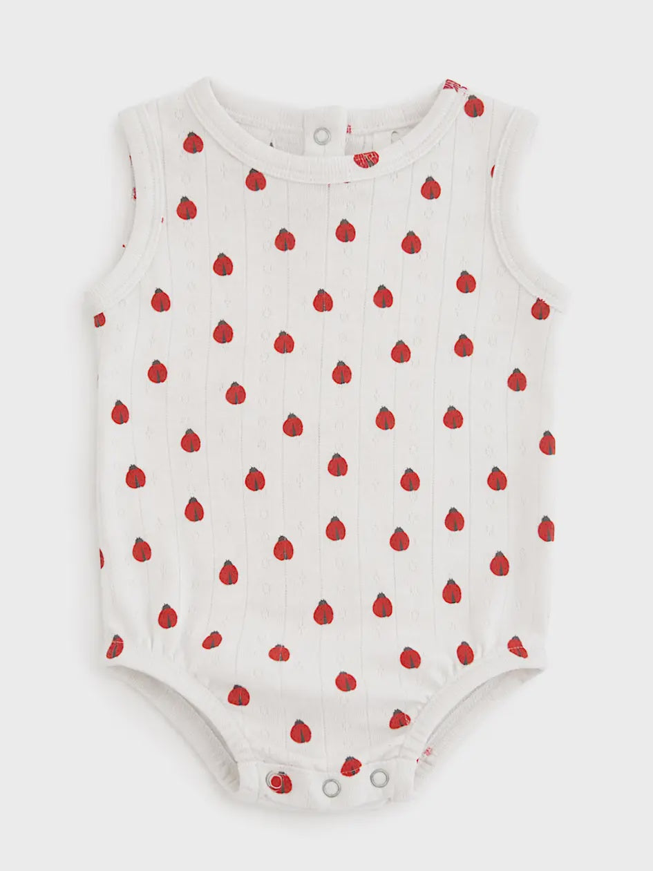 Ladybug / Organic Pointelle Dune Bubble