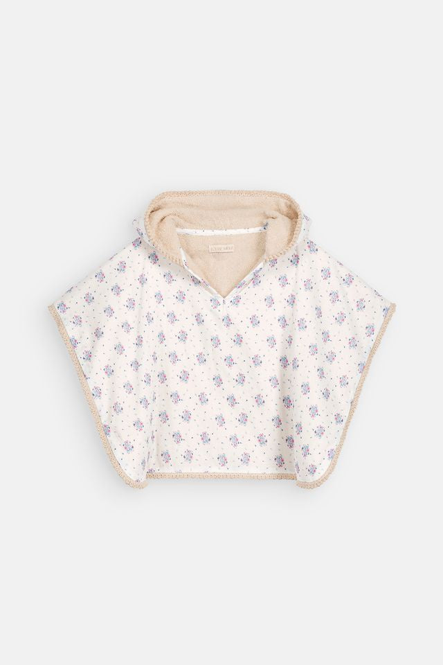 Mael Beach Cape- Cream Flower