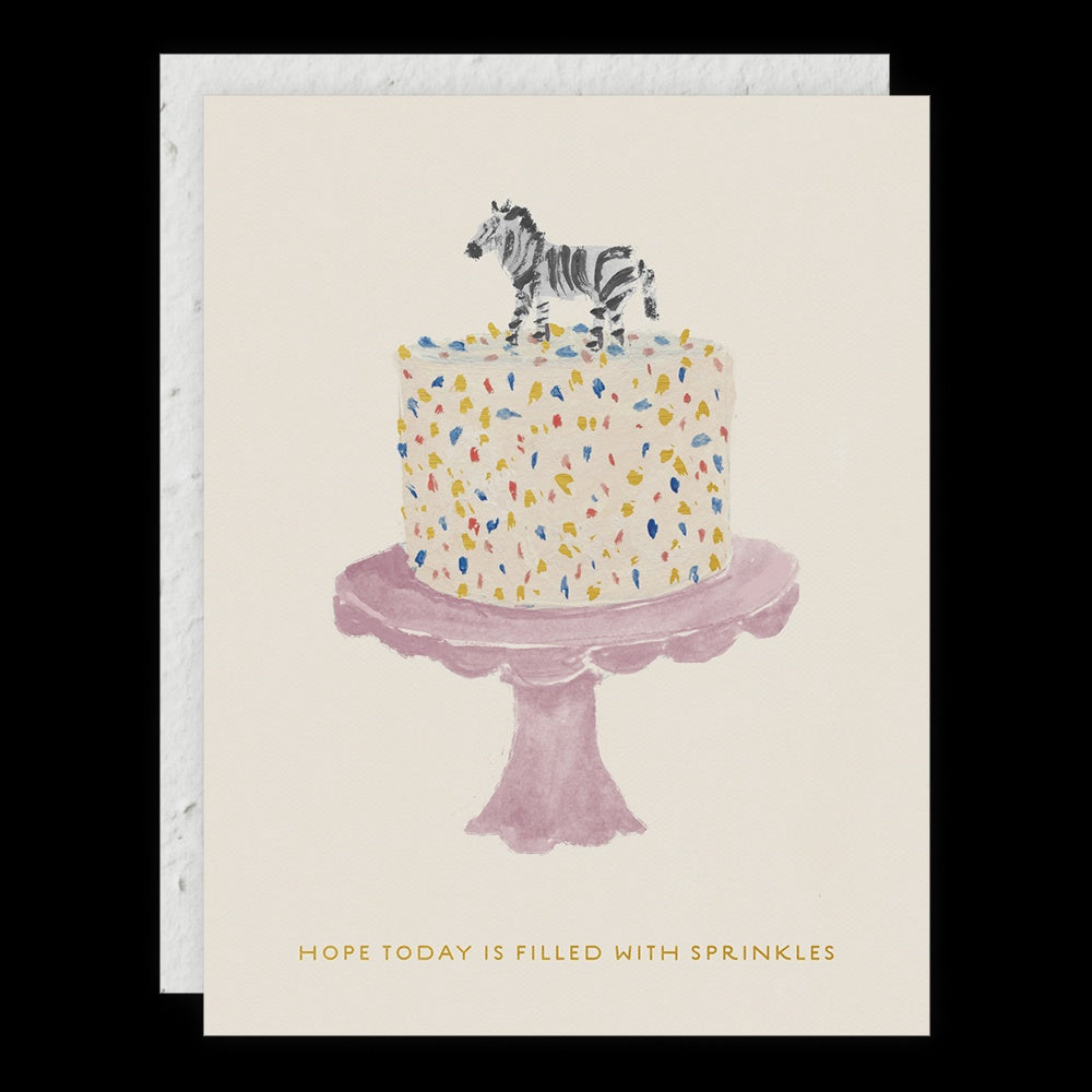 Zebra Cake - Birthday Card