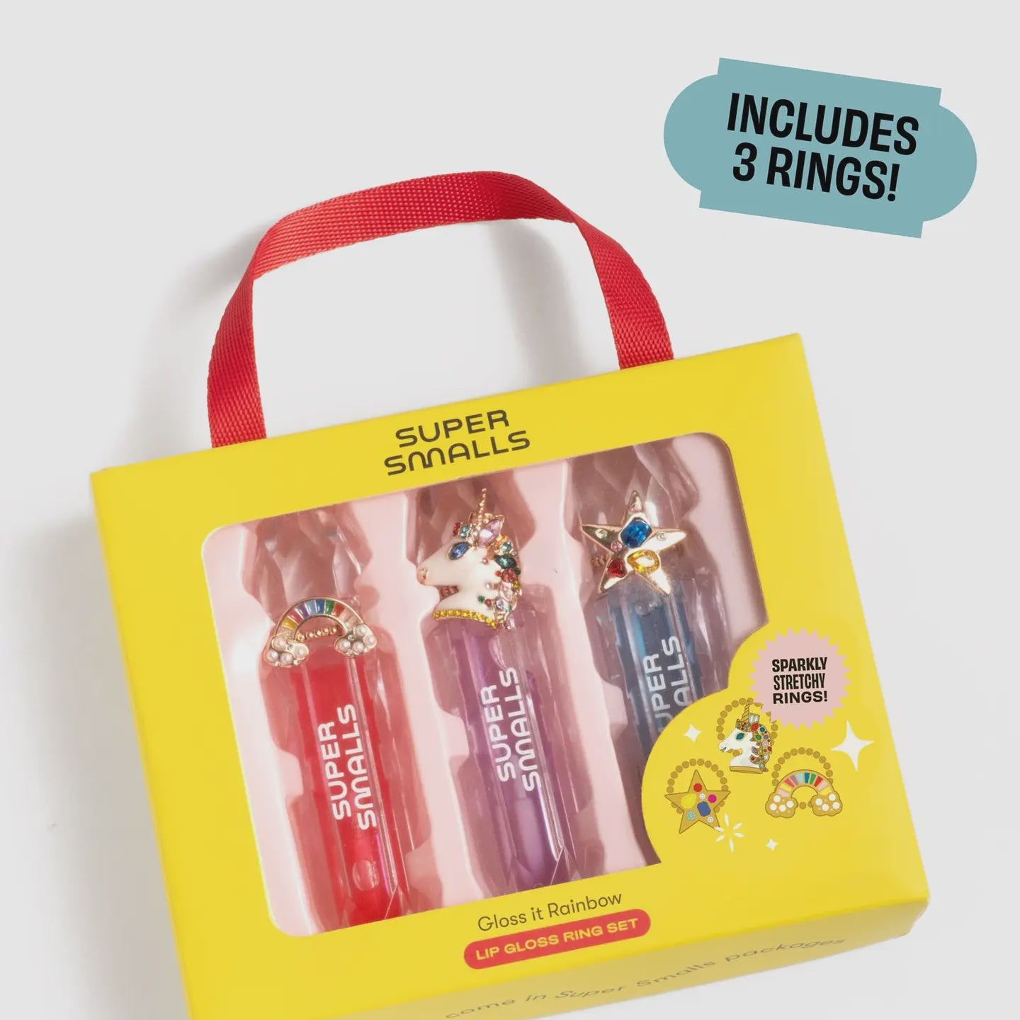 Gloss It Rainbow Lip Gloss Ring Set