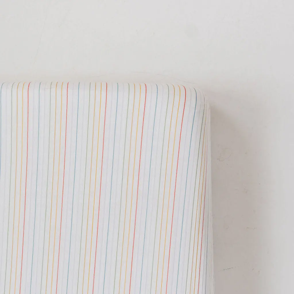 Rainbow Stripe Crib Sheet