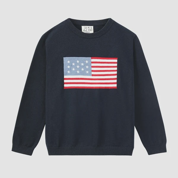 Navy USA Flag Sweater