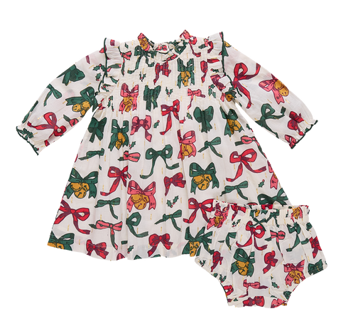 Girls Maribelle Dress - Red Tartan
