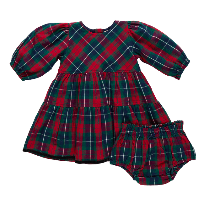 Baby Girls Maribelle Dress Set - Red Tartan