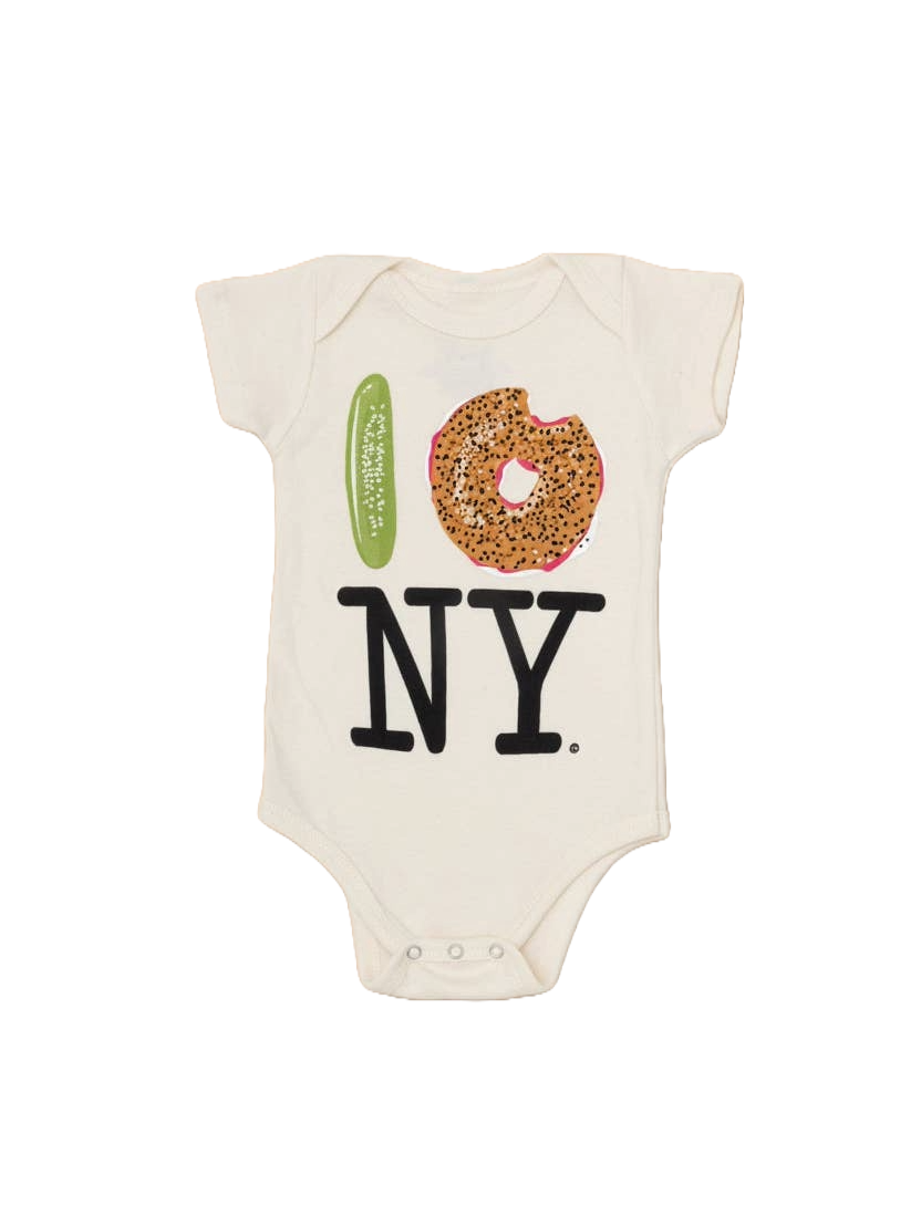 Pickle Bagel NY Onesie - Organic - 0-3M