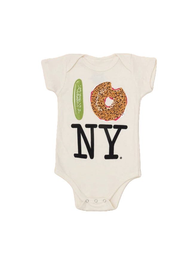 Pickle Bagel NY Onesie - Organic - 0-3M