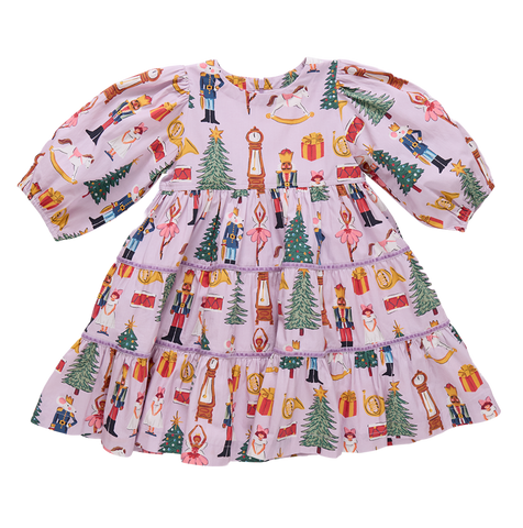 Girls Maribelle Dress - Red Tartan