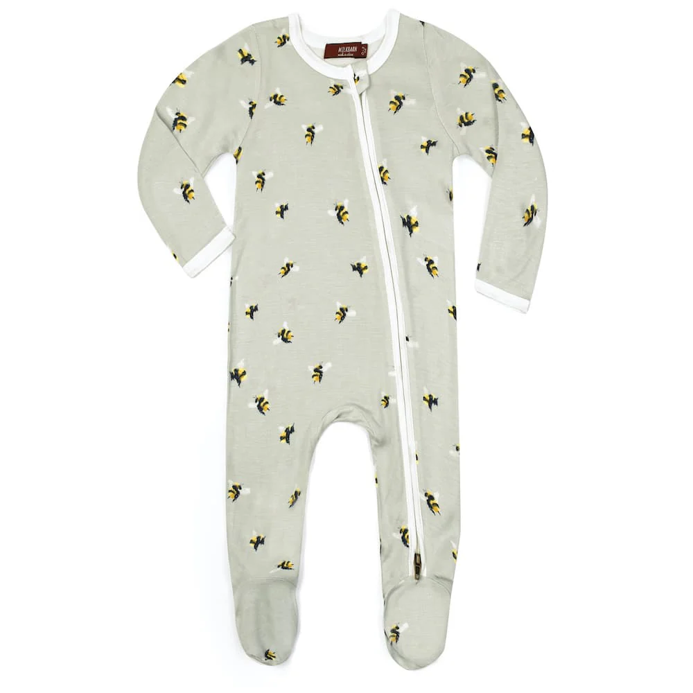 Bumblebee Bamboo Footed Romper
