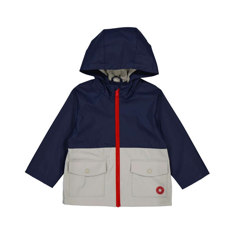 Color Block Rain Coat