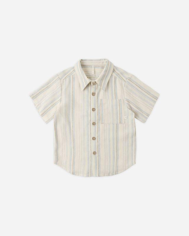 Collared Short Sleeve- Sea Stripe