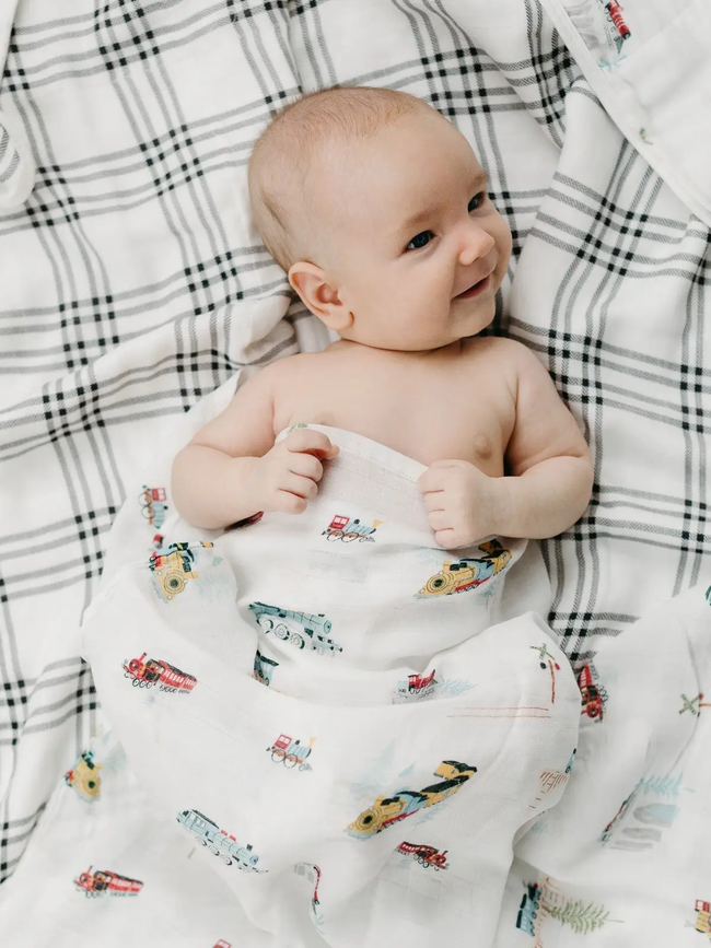 Muslin Swaddle- All Aboard