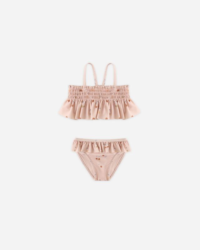 Smocked Ruffle Bikini- Cherries
