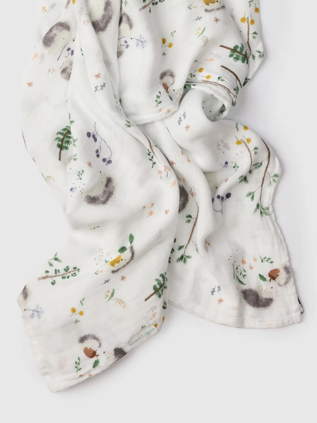 Muslin Swaddle- Hedgehogs