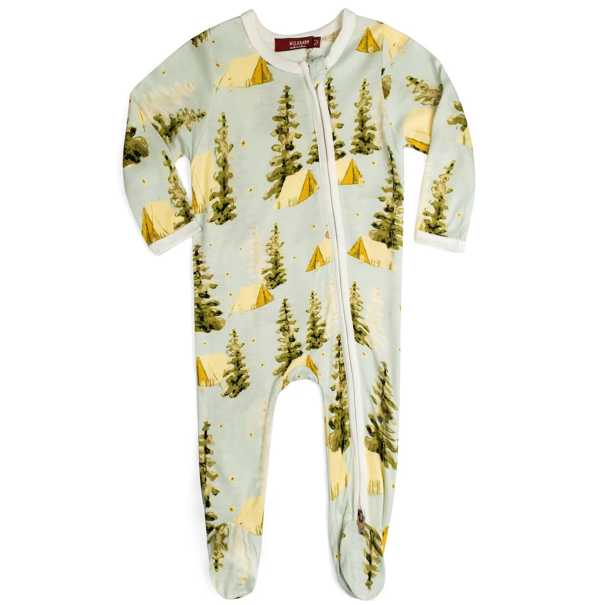 Camping Bamboo Footed Romper