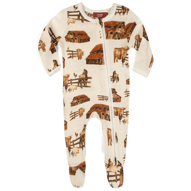 Homestead Organic Cotton Footed Romper