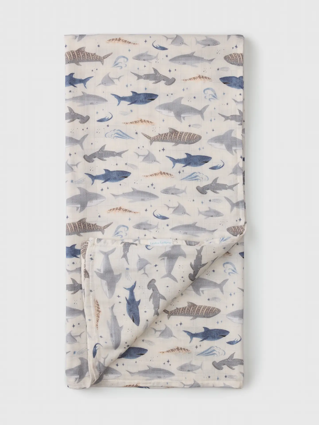 Muslin Swaddle- Sharks