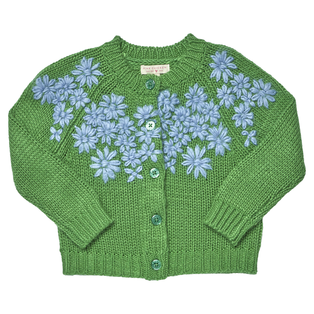 Blossom Sweater - Blue Embroidery