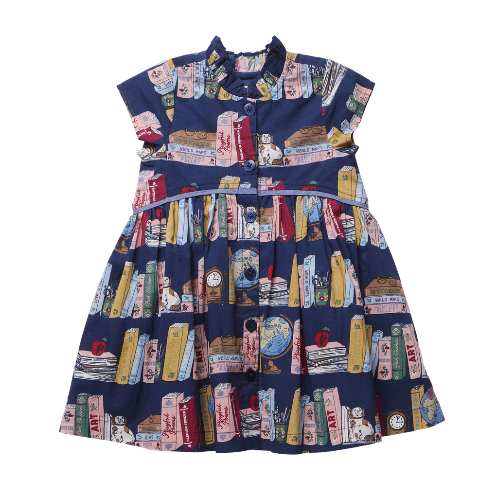 Girls Fatima Dress - Bookshelf