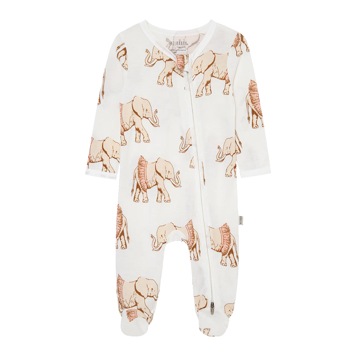 Tutu Elephant Bamboo Footed Romper