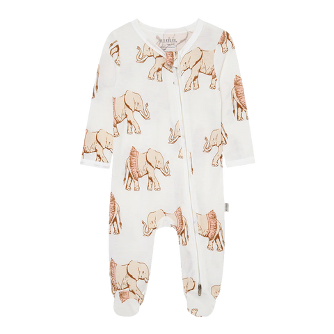 Chipmunk Luxe Footed Romper